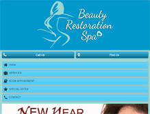 Tablet Screenshot of beautyrestorationspa.com